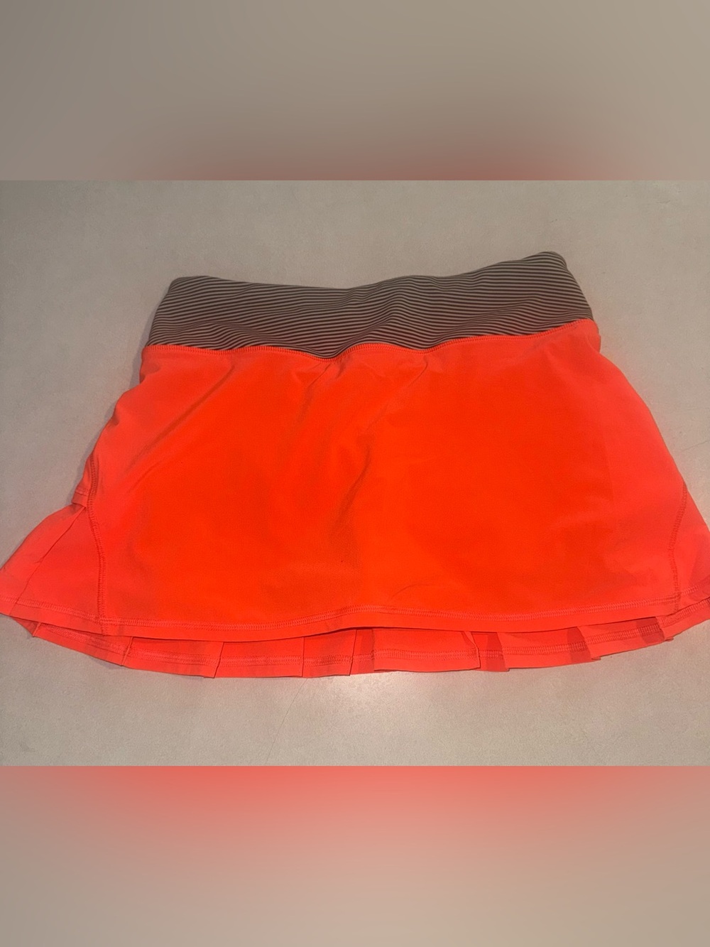 Lululemon Pace Setter Skirt 4 Regular Orange Neon Summer Running